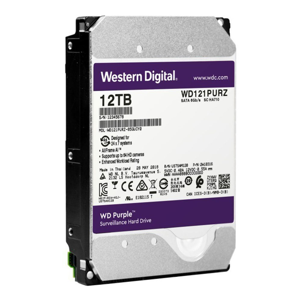 WD Purple Internal Hard Drive 3.5 Inch 12TB (4794192592996) WD Purple Internal Hard Drive 3.5 Inch 12TB (4794192592996)